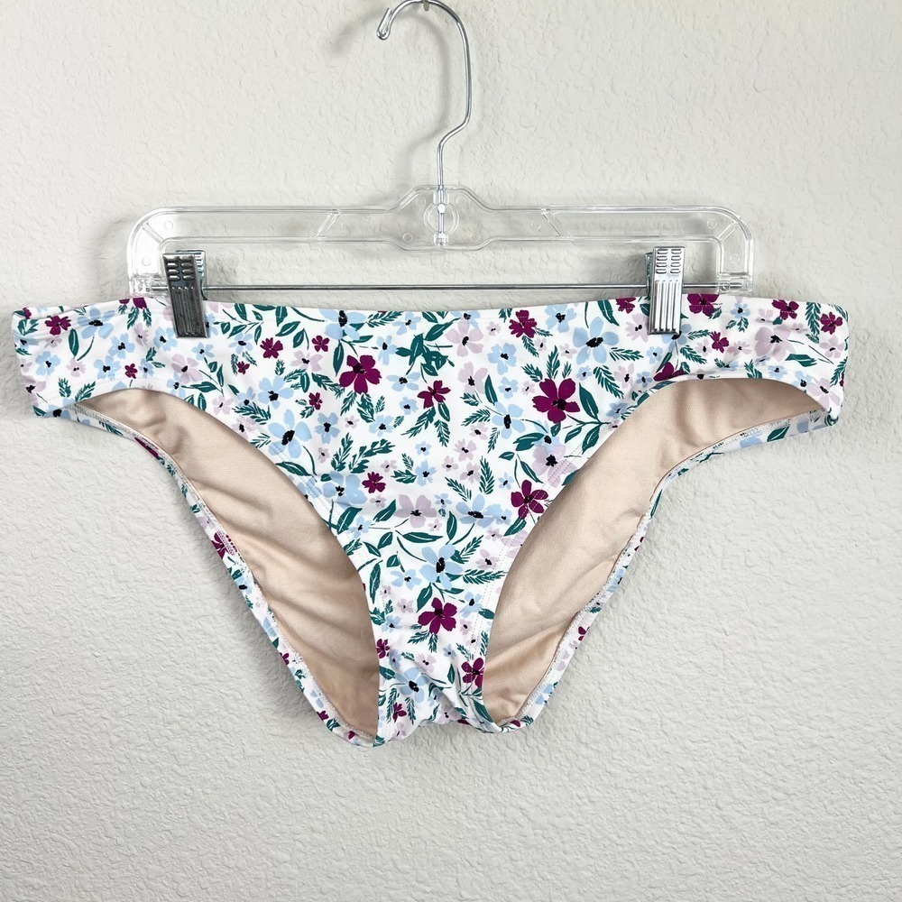 Kona Sol Floral Bikini Bottoms Women's Size XL Swim Bathing Suit Summer